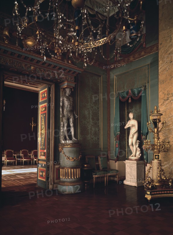 The Blue Hall of the Ostankino palace in Moscow, 1796. Artist: Starov, Ivan Yegorovich (1745-1808)