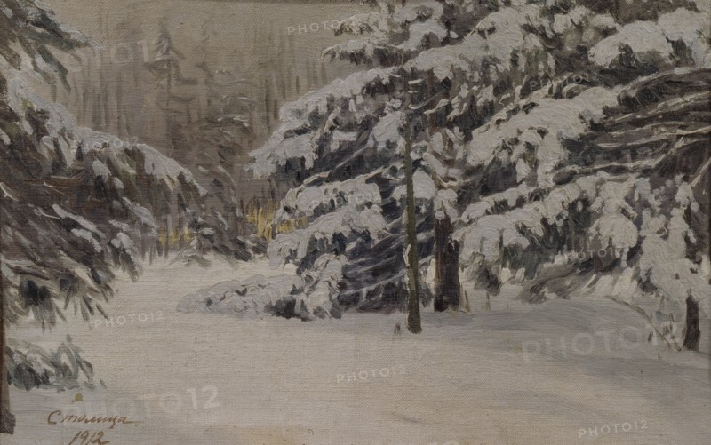 Winter on the islands of Saint Petersburg, 1912. Artist: Stolitsa, Evgeni Ivanovich (1870-1929)