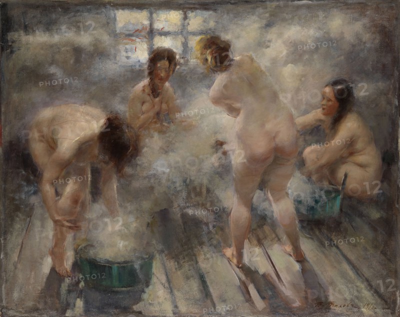 In a Russian Banya, 1916. Artist: Tikhov, Vitali Gavrilovich (1876-1939)