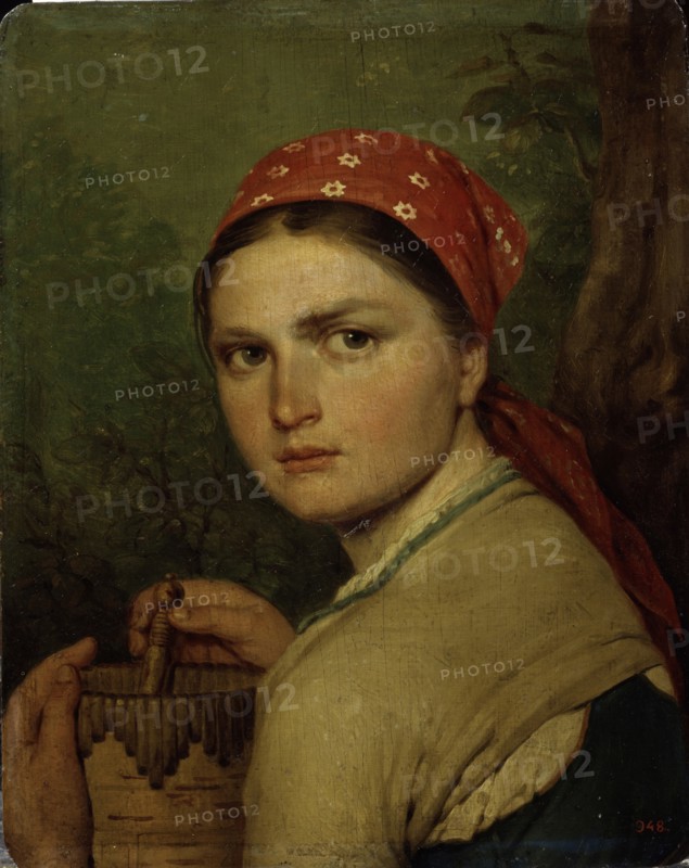 A Peasant Girl, c. 1824. Artist: Venetsianov, Alexei Gavrilovich (1780-1847)