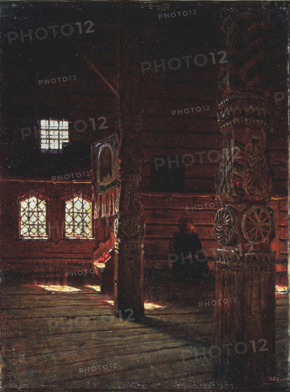 Interior of the Peter and Paul Church in Puchug, 1894. Artist: Vereshchagin, Vasili Vasilyevich (1842-1904)