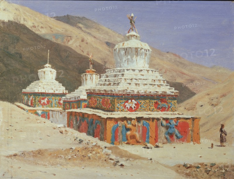Chorten in Ladakh, 1875. Artist: Vereshchagin, Vasili Vasilyevich (1842-1904)