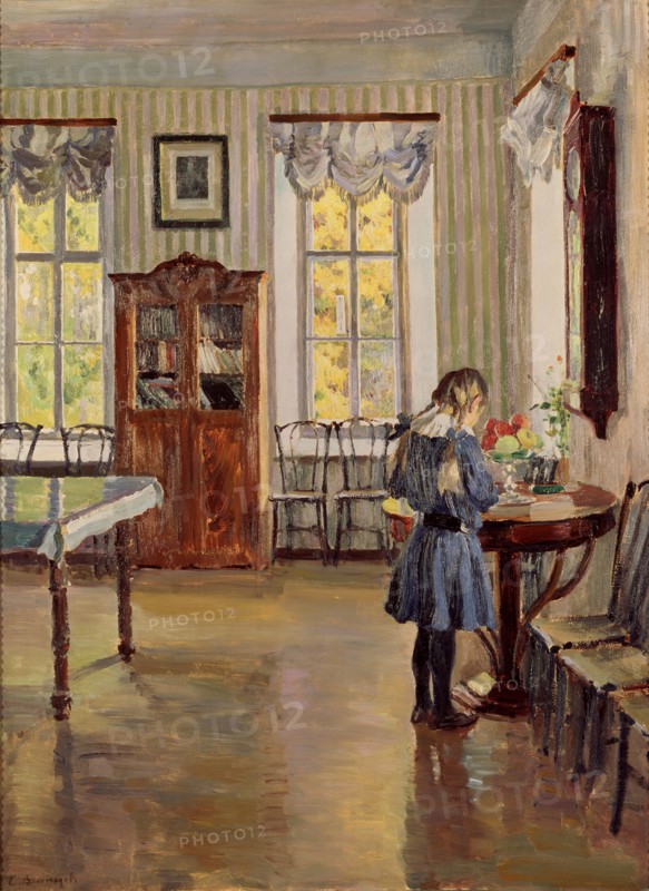 In a house, 1913. Artist: Vinogradov, Sergei Arsenyevich (1869-1938)