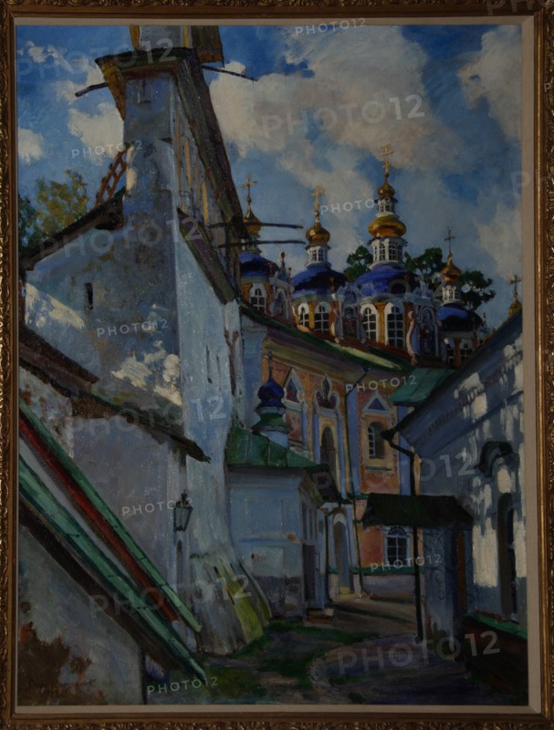 View of the Pskovo-Pechersky Monastery, 1928. Artist: Vinogradov, Sergei Arsenyevich (1869-1938)