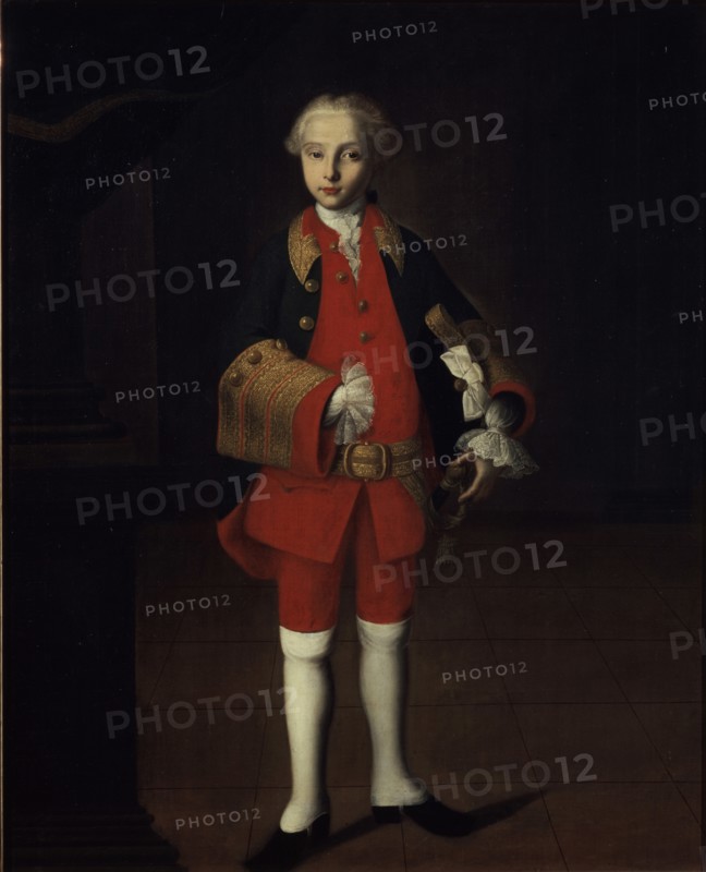 Portrait of Count Wilhelm Georg von Fermor (1749-1828), c. 1750. Artist: Vishnyakov, Ivan Yakovlevich (1699-1761)