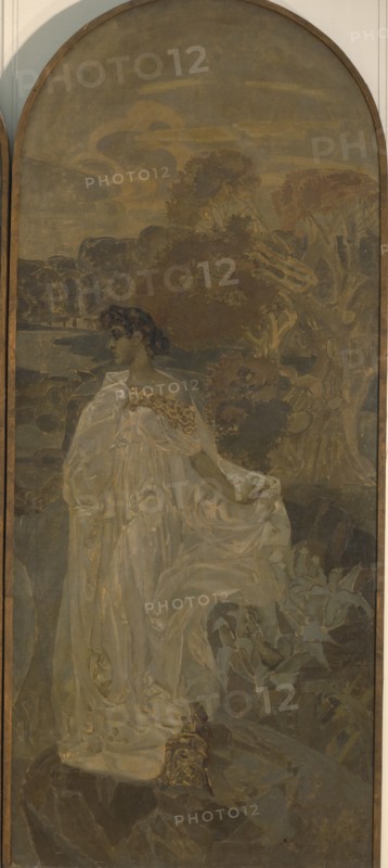 Minerva (Triptych The Judgment of Paris), 1893. Artist: Vrubel, Mikhail Alexandrovich (1856-1910)