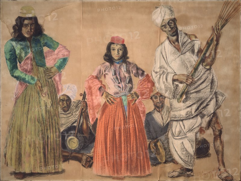 Musiciants in Srinagar, 1932. Artist: Yakovlev, Alexander Yevgenyevich (1887-1938)