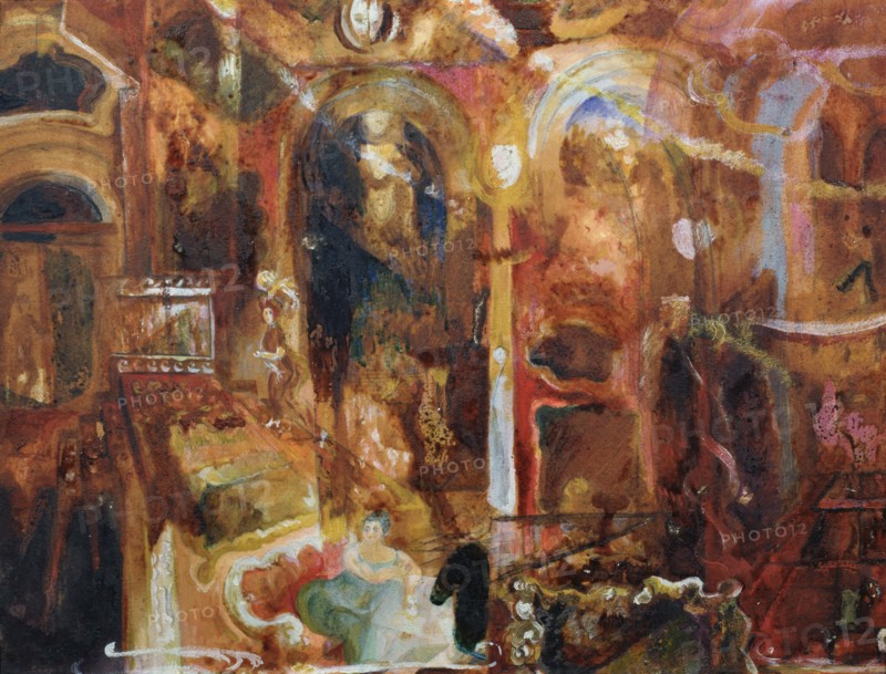 Café. Artist: Yakulov, Georgi Bogdanovich (1884-1928)