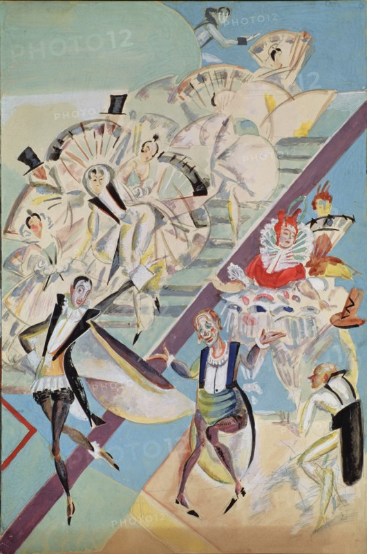 Stage design for the operetta Girofle-Giroflia by Ch. Lecocq, 1922. Artist: Yakulov, Georgi Bogdanovich (1884-1928)