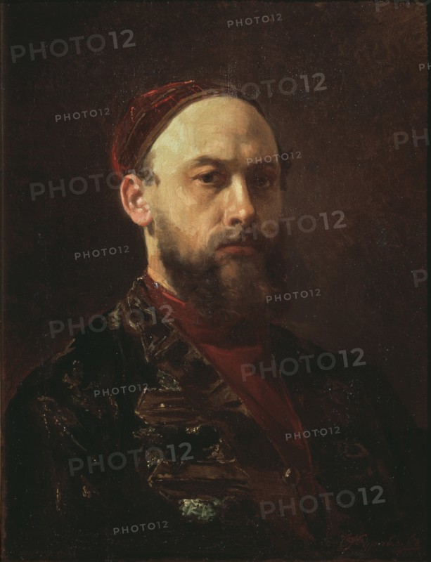 Self-portrait. Artist: Zhuravlev, Firs Sergeevich (1836-1901)