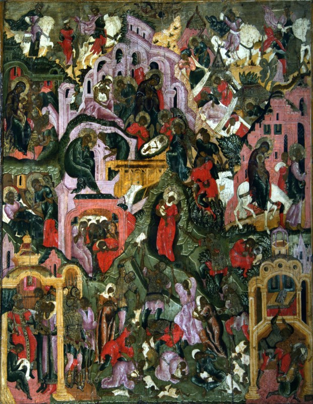 The Nativity of Christ (The Holy Night), Second Half of the 17th cen.. Artist: Russian icon