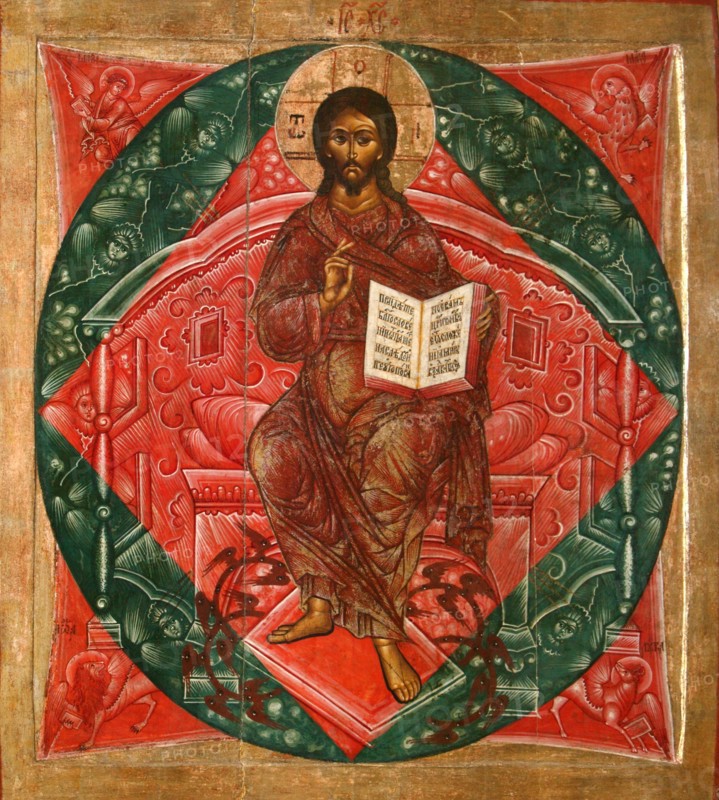 Christ in Majesty (Saviour of the World), 1645. Artist: Fomin, Terenty (active 1646?1670)