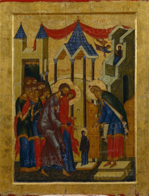 The Presentation in the Temple, 1497. Artist: Russian icon