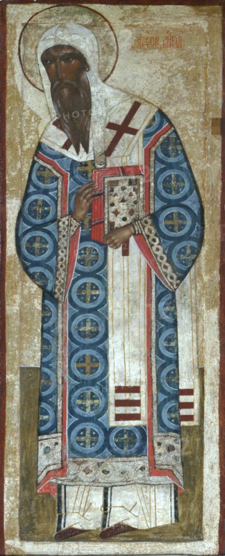 Saint Metropolitan Alexei of Moscow, 16th century. Artist: Russian icon