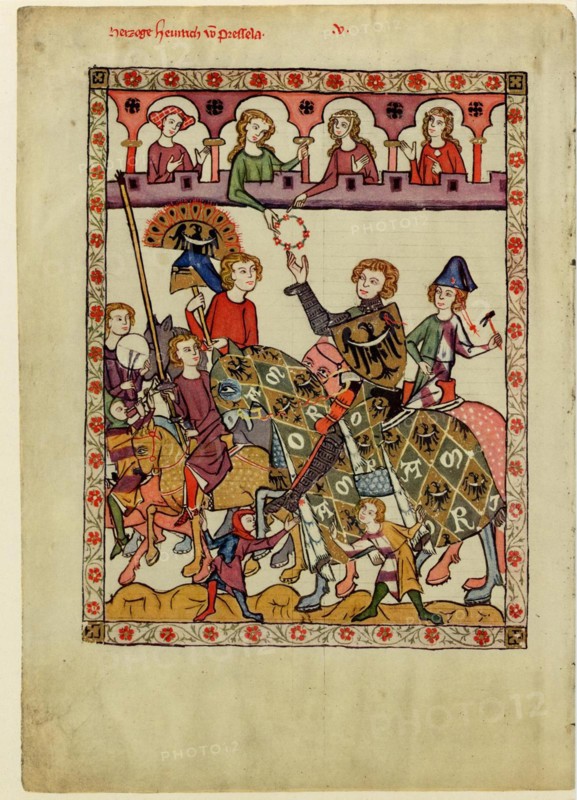 Henry IV Probus, Duke of Silesia-Wroclaw (From the Codex Manesse), Between 1305 and 1340. Artist: Anonymous