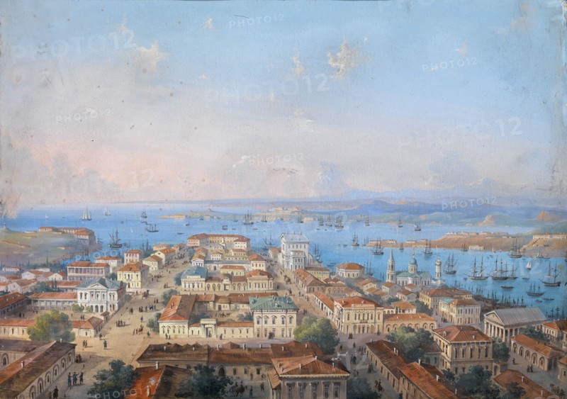 View of Sevastopol, 1860s-1870s. Artist: Bossoli, Carlo (1815-1884)