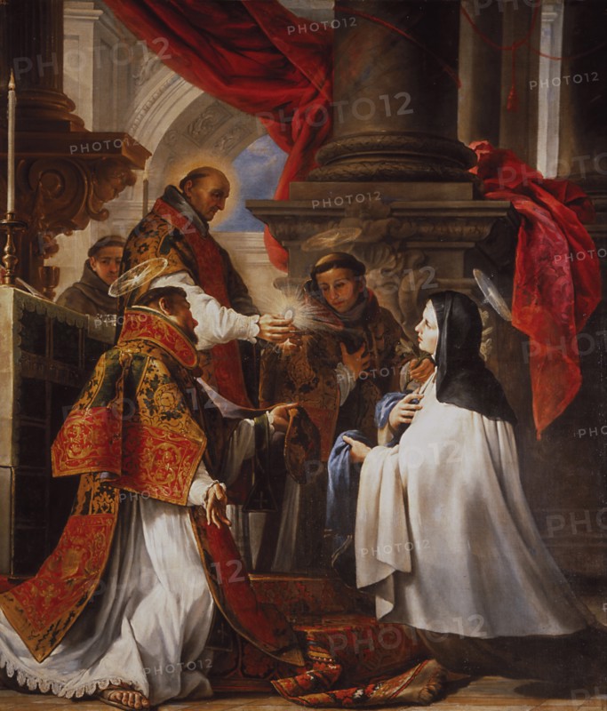 The Communion of Saint Theresa, 1670. Artist: Cabezalero, Juan Martín (1634-1673)