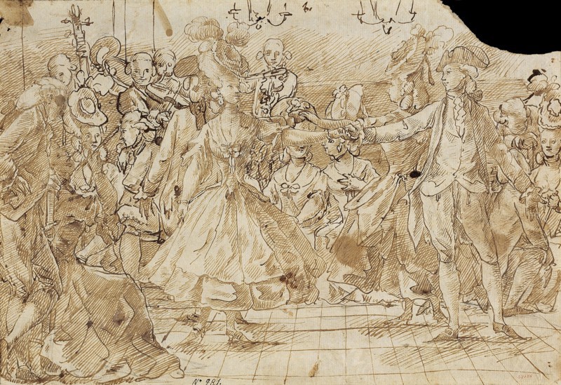 Minuet, c. 1780. Artist: Casanovas Torrents, Antonio (1752-1796)