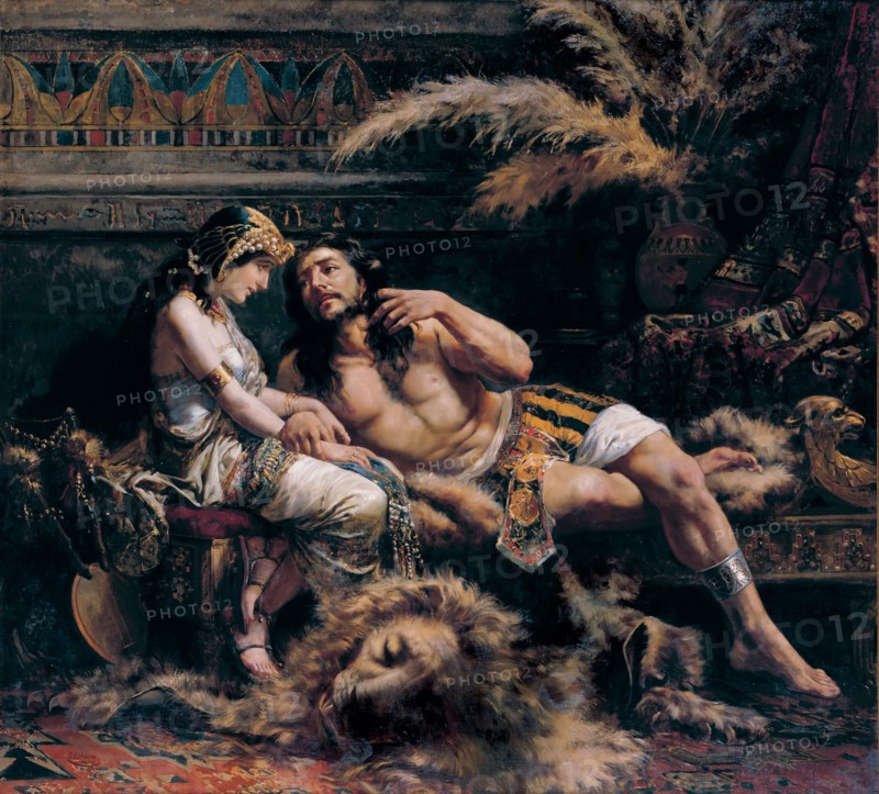 Samson and Delilah, 1887. Artist: Echenagusia Errazquin, José (1844-1912)