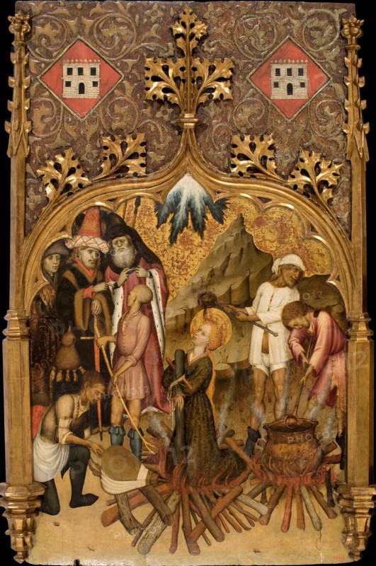 The Martyrdom of Saint Lucy, c. 1440. Artist: Martorell, Bernat, the Elder (1390-1452)