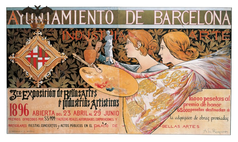 Exposición de Bellas Artes é Industrias Artísticas, 1896. Artist: Riquer Inglada, Alejandro de (1856-1920)