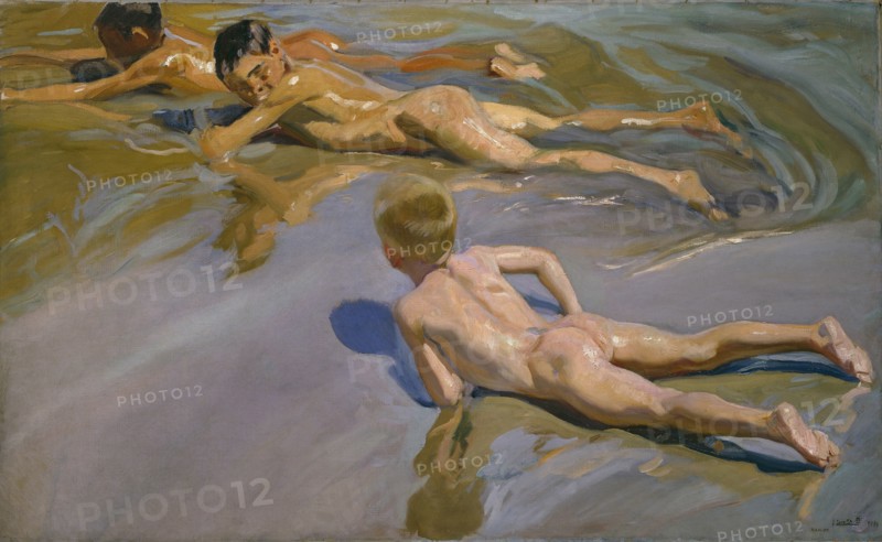 Boys on the Beach, 1909. Artist: Sorolla y Bastida, Joaquín (1863-1923)