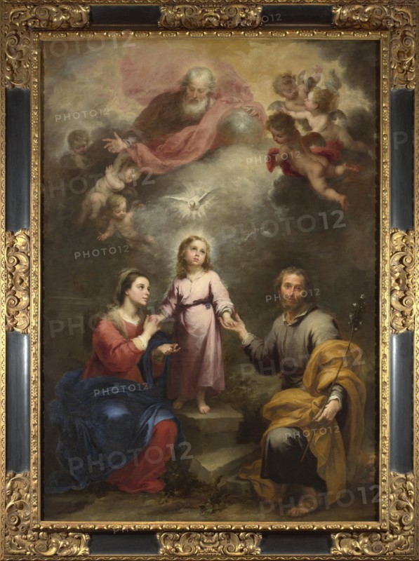 The Heavenly and Earthly Trinities (The Pedroso Murillo), c. 1680. Artist: Murillo, Bartolomé Estebàn (1617-1682)