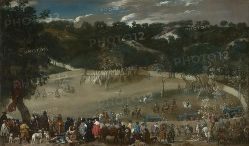 Philip IV hunting Wild Boar (La Tela Real), c. 1632-1637. Artist: Velàzquez, Diego (1599-1660)