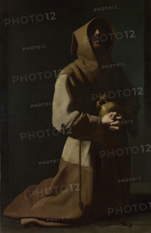 Saint Francis in Meditation, 1635-1640. Artist: Zurbarán, Francisco, de (1598-1664)