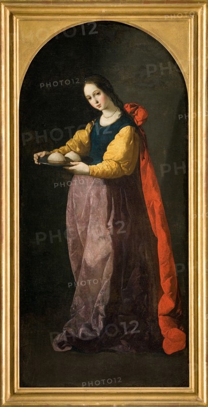 Saint Agatha, Between 1630 and 1635. Artist: Zurbarán, Francisco, de (1598-1664)