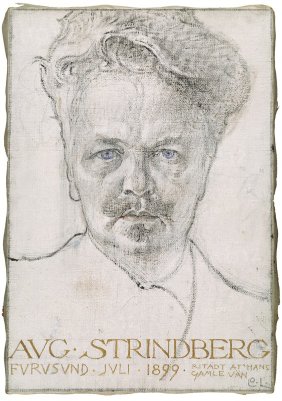 August Strindberg, 1899. Artist: Larsson, Carl (1853-1919)