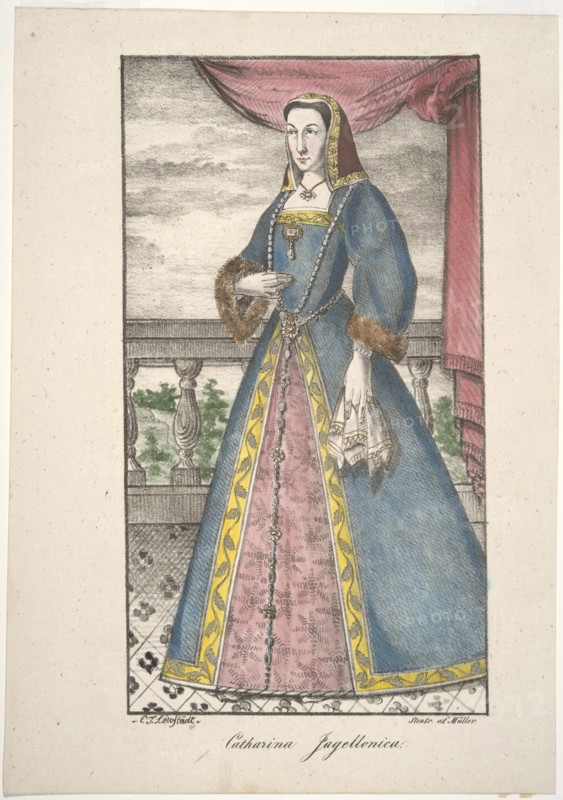 Catherine Jagellon. Artist: Löwstädt, Carl Theodor (active Early 19th cen.)