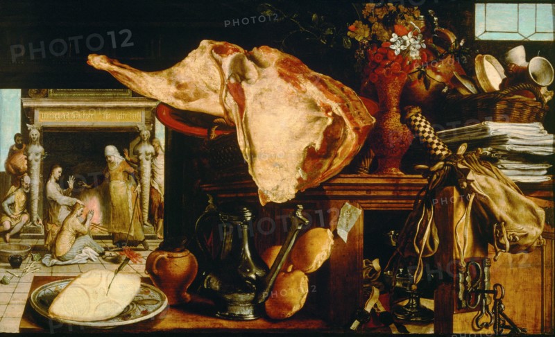 Vanity Still Life (Christ in the House of Martha and Mary), 1552. Artist: Aertsen, Pieter (1508-1575)
