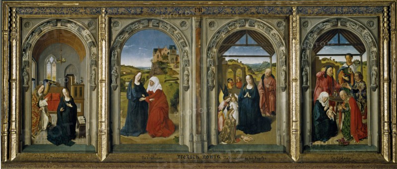 Four scenes from the life of the Virgin, ca 1442-1445. Artist: Bouts, Dirk (1410/20-1475)