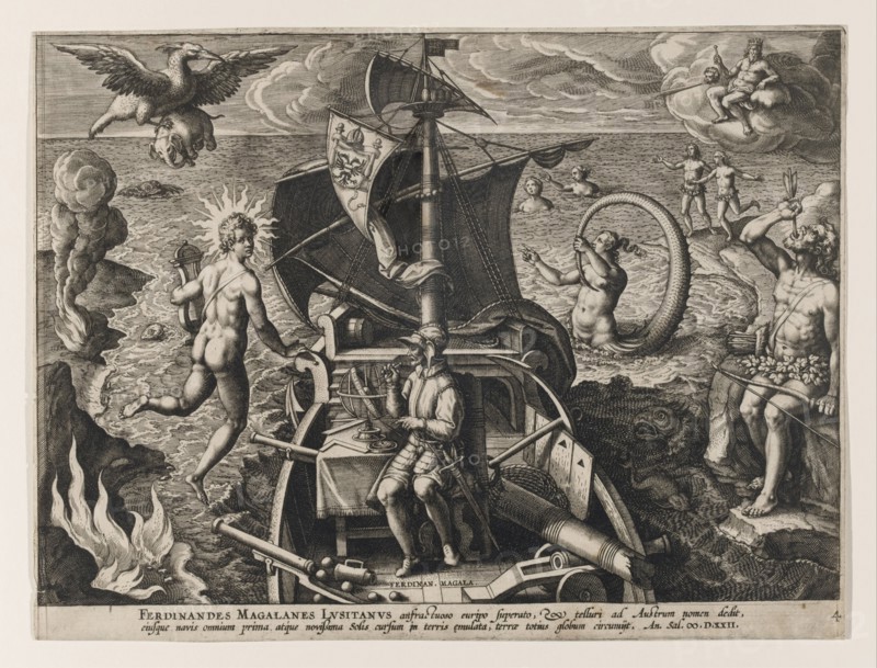 Ferdinandes Magallanes Lusitanus (Americae Retectio), 1591. Artist: Galle, Philipp (1537-1612)