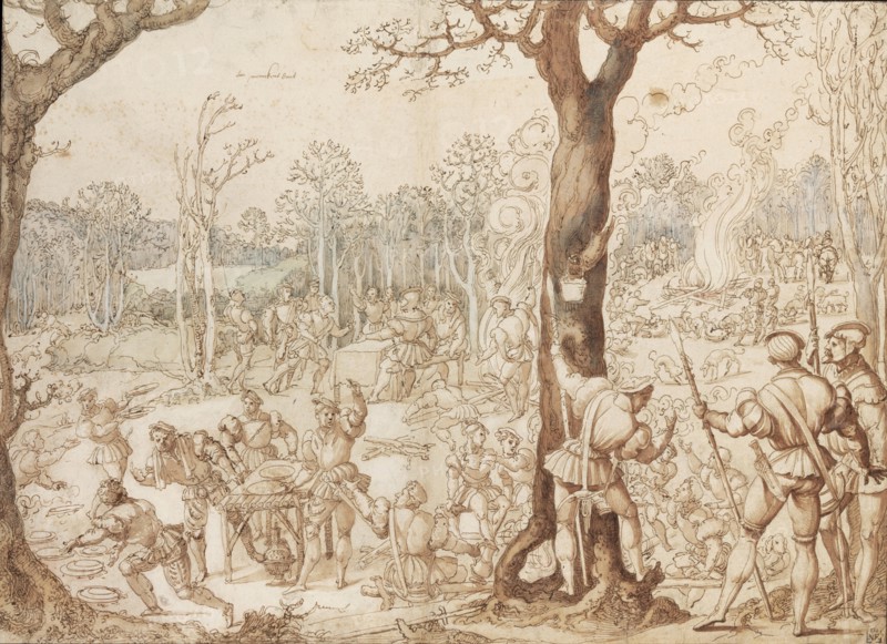 Sharing Out the Game, 1525-1535. Artist: Orley, Bernaert, van (1488-1541)