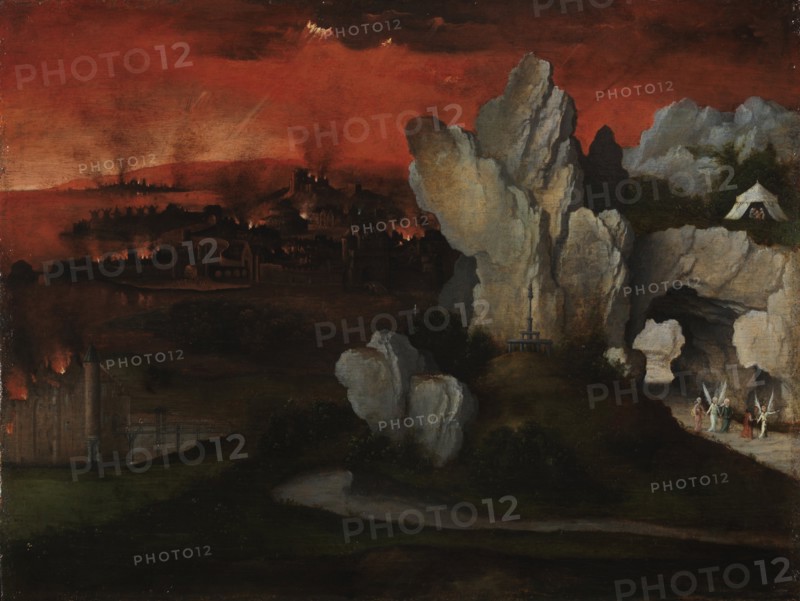 Landscape with the Destruction of Sodom and Gomorrah, c. 1520. Artist: Patinir, Joachim (ca. 1480-1524)