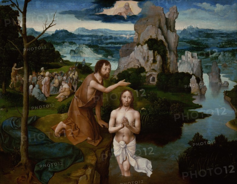 The Baptism of Christ, ca 1515. Artist: Patinir, Joachim (ca. 1480-1524)