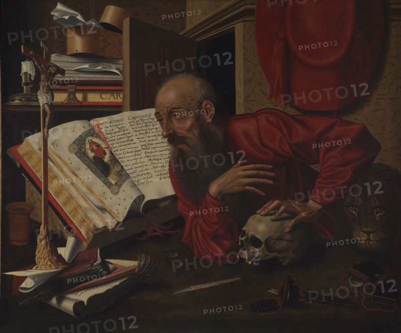 Saint Jerome in his Cell. Artist: Reymerswaele, Marinus Claesz, van (ca. 1490-after 1567)