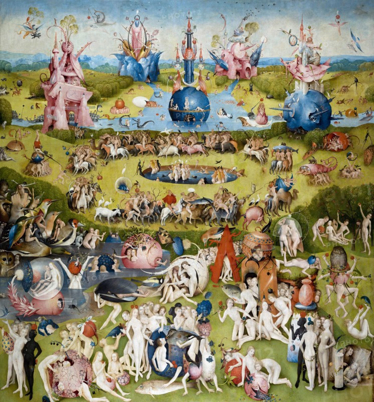 The Garden of Earthly Delights (Central panel), c. 1500. Artist: Bosch, Hieronymus (c. 1450-1516)
