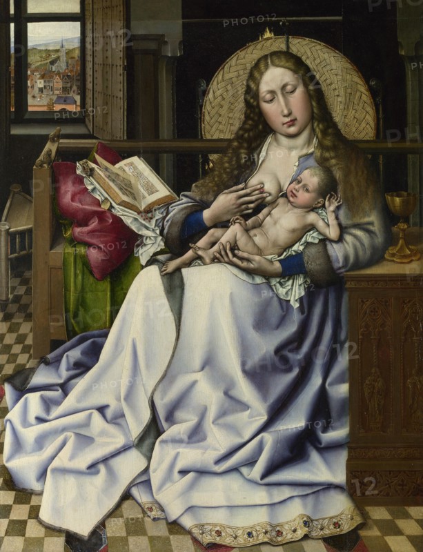 The Virgin and Child before a Firescreen, c. 1440. Artist: Campin, Robert, (School)