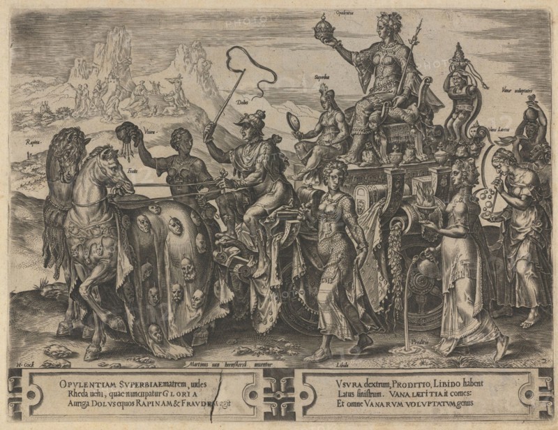 The Triumph of Riches, 1564. Artist: Coornhert, Dirk Volkertsz. (1522-1590)