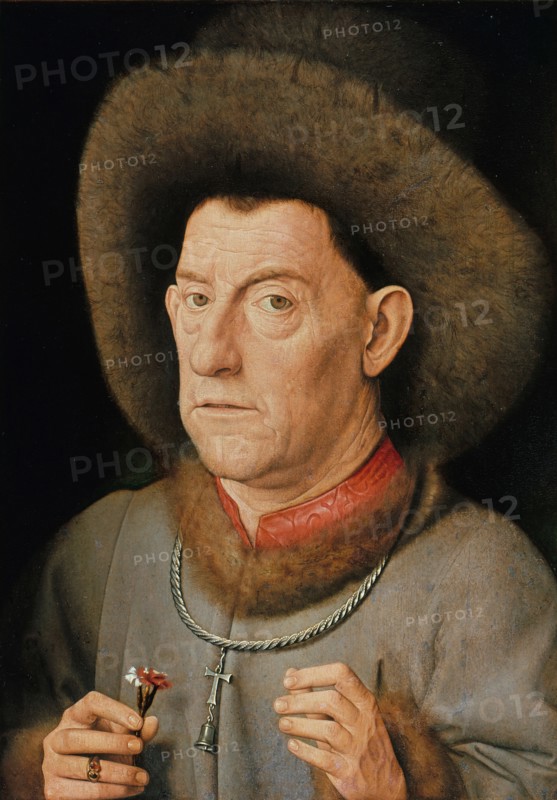 Man with pinks, c. 1510. Artist: Eyck, Jan van (1390-1441)