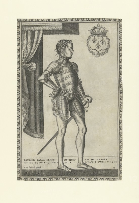 Portrait of King Charles IX of France (1550-1574), 1560s. Artist: Huys, Frans (1522-1562)