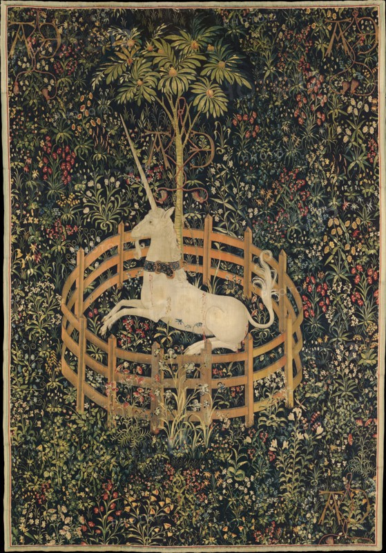 The Unicorn in Captivity, c. 1500. Artist: Master of the Hunt of the Unicorn (active End of 15th cen.)