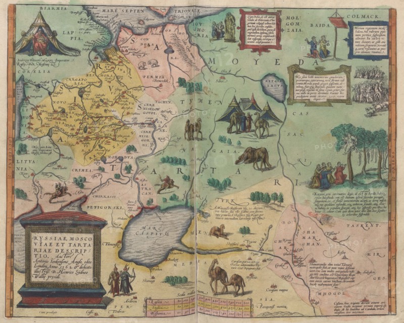 Map of Russia (From: Theatrum Orbis Terrarum), 1573. Artist: Ortelius, Abraham (1527-1598)