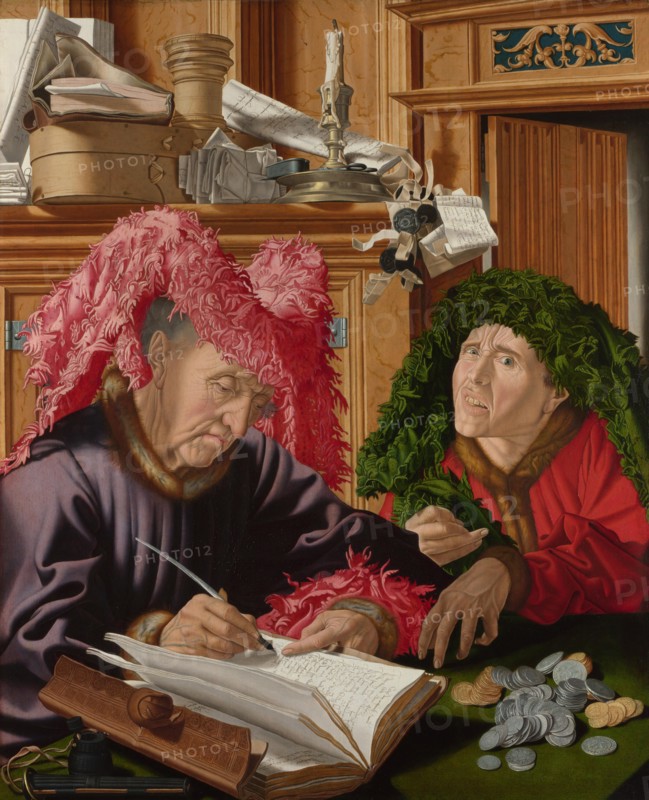 Two Tax Gatherers, c.1540. Artist: Reymerswaele, Marinus Claesz, van (ca. 1490-after 1567)