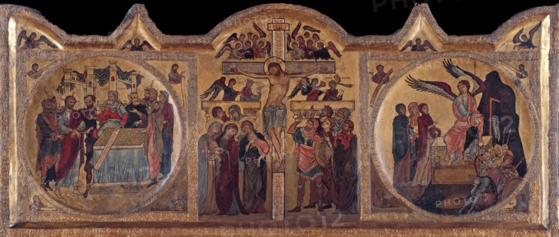 Altarpiece with crucifixion from Soest, ca 1240. Artist: Anonymous