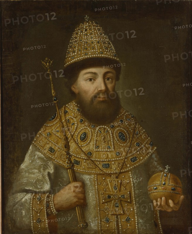 Portrait of the Tsar Alexis I Mikhailovich of Russia (1629-1676), ca 1675. Artist: Anonymous