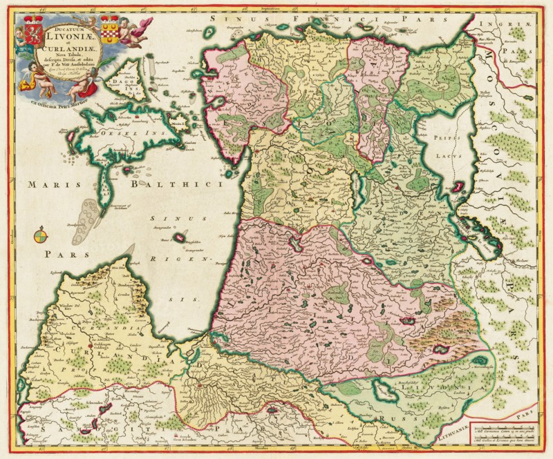 The Baltic Sea (From: Ducatuum Livoniae et Curlandiae Nova Tabula), 1705. Artist: Anonymous master
